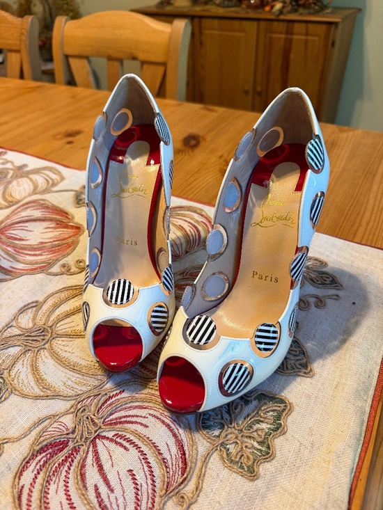Christian Louboutin Shoes - Christian Louboutin Lady Bug 120 peep toe sz 37.5